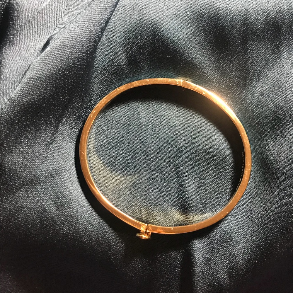 Kate Spade thin hinge spade bangle bright blue - Picture 6 of 8